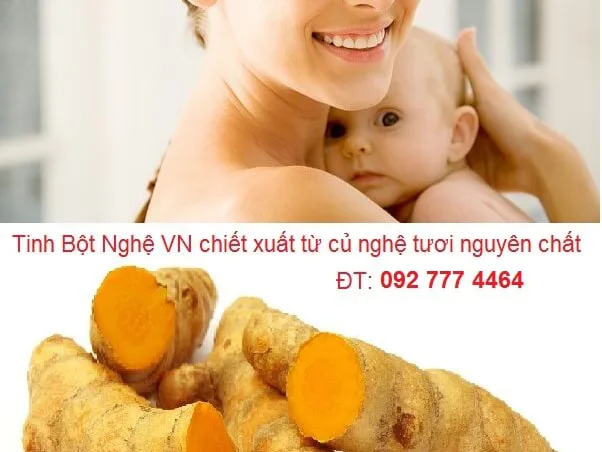 Làm đẹp da sau sinh với tinh bột nghệ